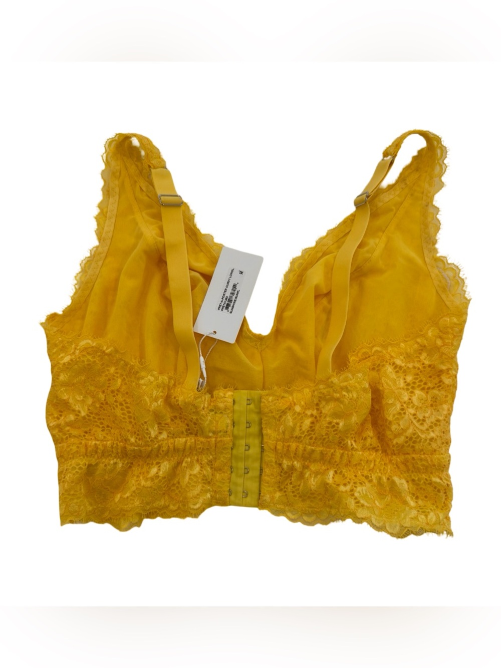 Cosabella Bright Yellow Lace Bralette with Wide Lace Band - Picture 3 of 8